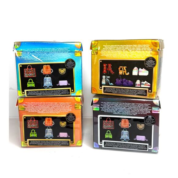 NIB Series 1 Rainbow High Mini Accessories Studio Handbags Shoes Collection of 4 - Picture 2 of 6